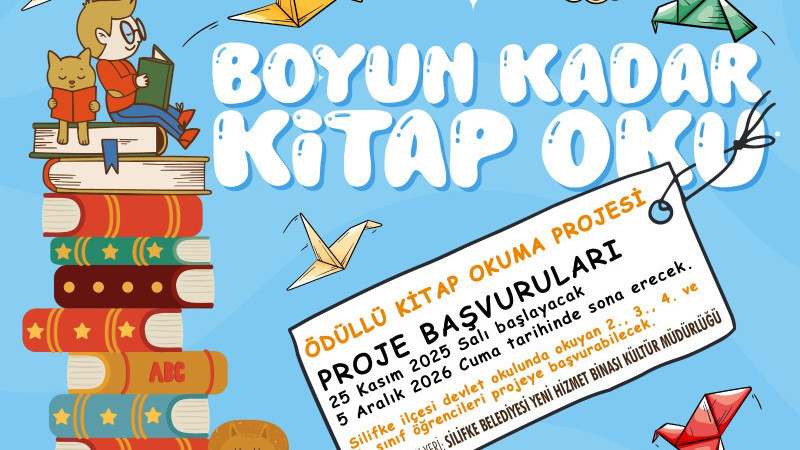 Silifke Belediyesi’nden Minik Okurlara Yeni Proje: “Boyun Kadar Kitap Oku!”